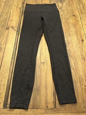 Lululemon Leggings Instill High Rise 25” Tight Women Size 4 Black Camo Yoga